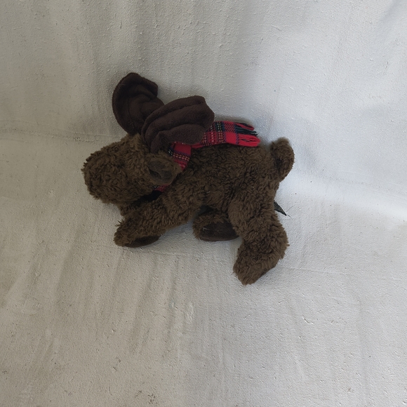 Russ Brown Moose Plush with Red Plaid Scarf - Picture 8 of 8